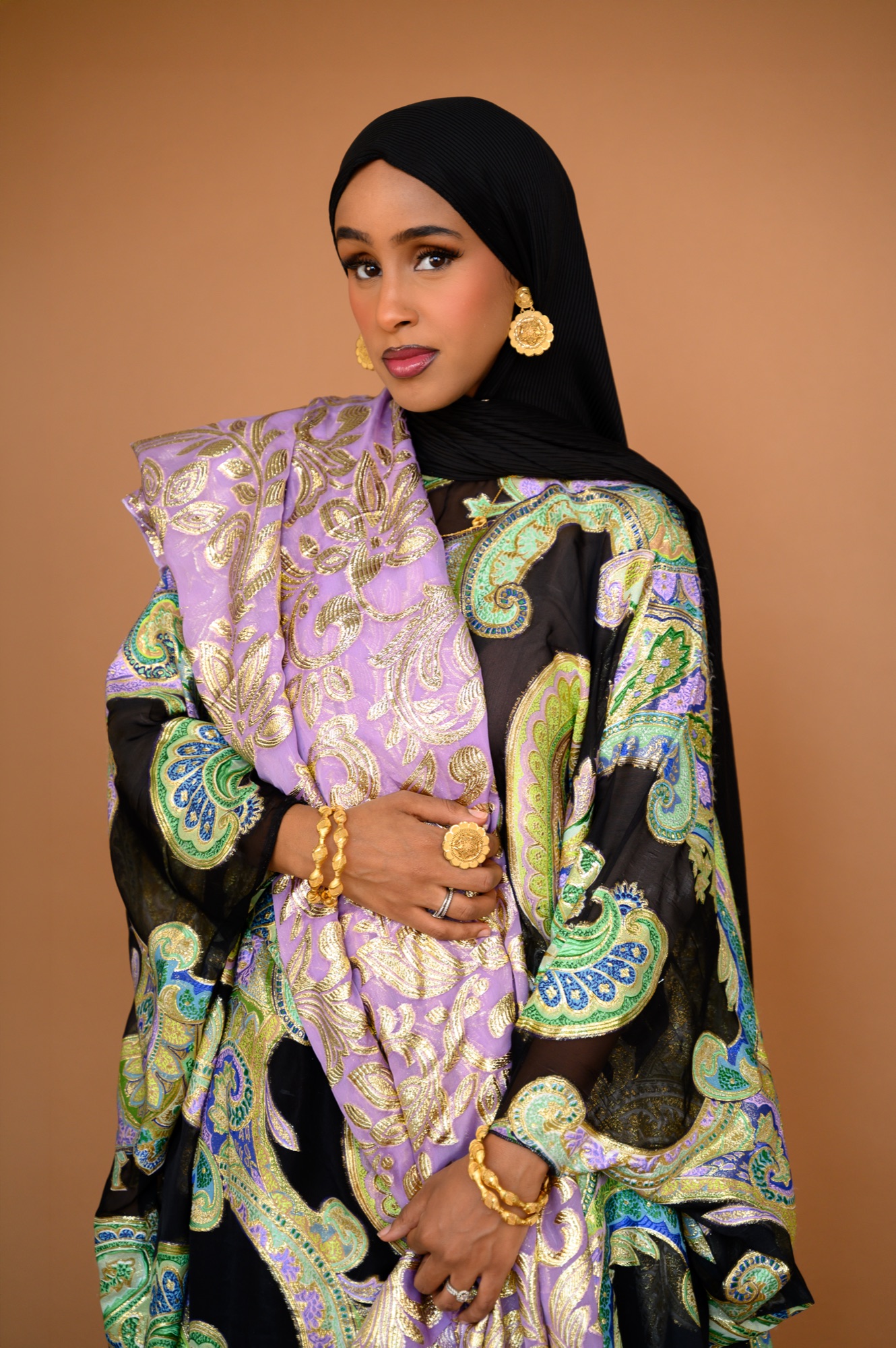 Portrait of Mariam Mohamed in a Dirac, Somali dress