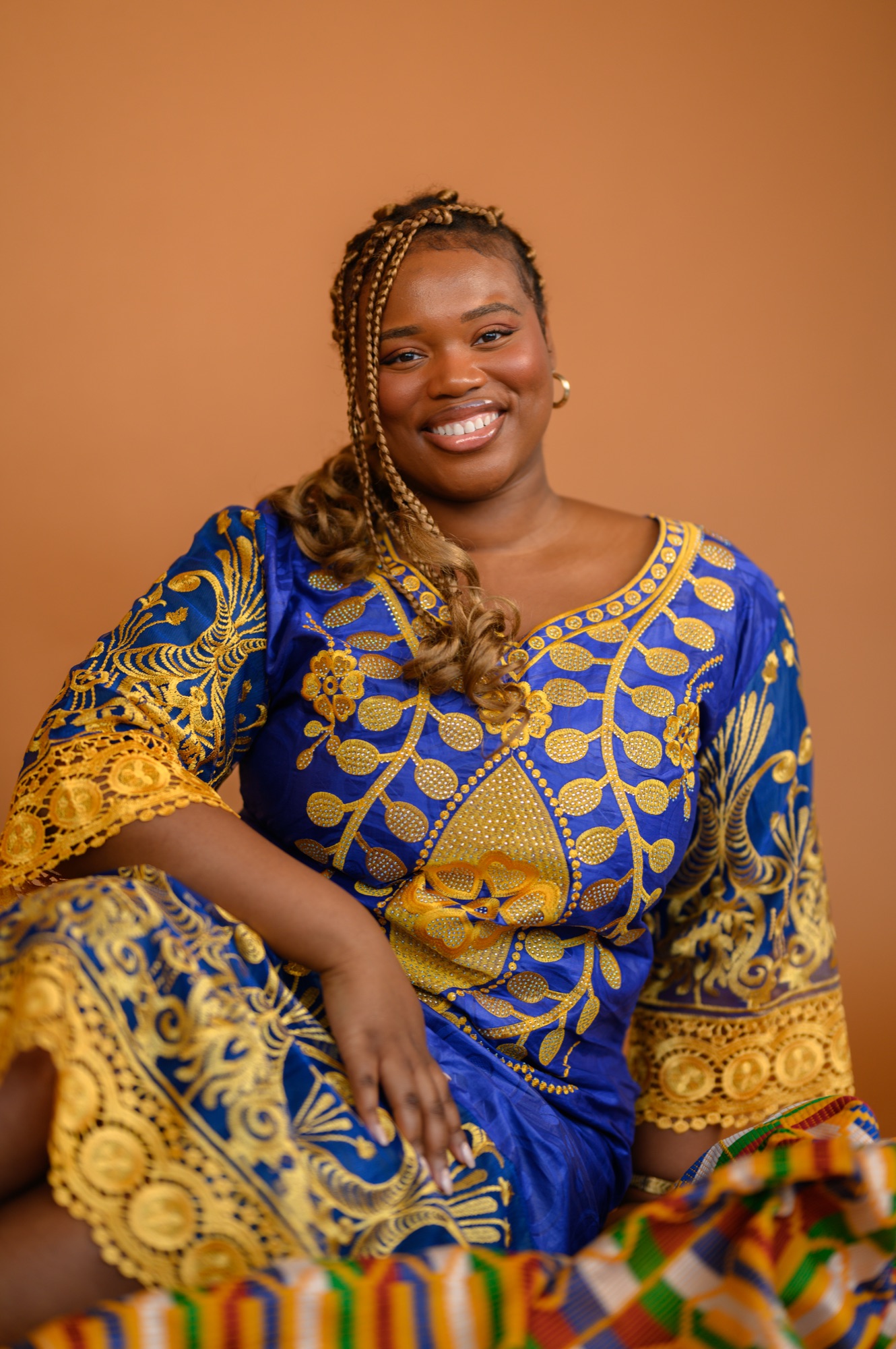 Portrait of Nadia Sabah in a West African boubou