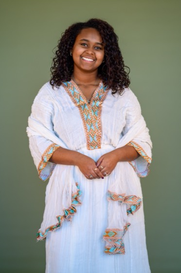 Portrait of Deborah Sida in Habesha Kemis and Netela